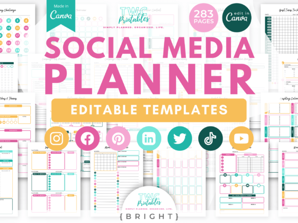 Download Social Media Planner Canva Templates - Social media Collection