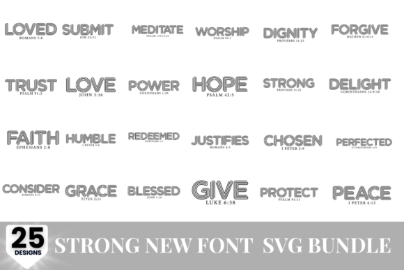 Download Strong New Font SVG Bundle - New font Collection